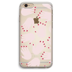 Hands pink: iPhone 6 Plus / 6S Plus Transparant Hoesje
