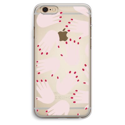 Hands pink: iPhone 6 Plus / 6S Plus Transparant Hoesje