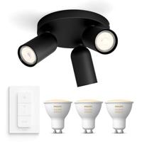 Philips Pongee Opbouwspot - Zwart - 3 Lichtpunten