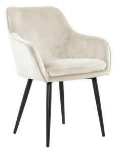 Artistiq Eetkamerstoel 'Juna' Velvet, kleur beige