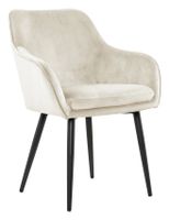 Artistiq Eetkamerstoel 'Juna' Velvet, kleur beige