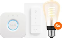 Philips Hue Filament White Ambiance Edison 6-Pack Startpakket