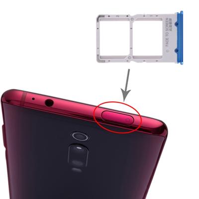 SIM-kaart lade + SIM-kaart lade voor Xiaomi Redmi K20 (blauw)