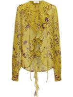 Victoria Beckham blouse Romantic à fleurs - Jaune