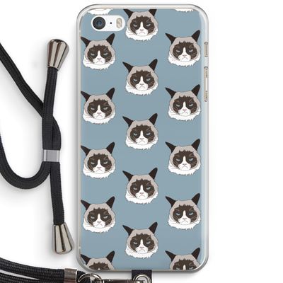 It's a Purrr Case: iPhone 5 / 5S / SE Transparant Hoesje met koord