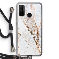 Goud marmer: Huawei P Smart (2020) Transparant Hoesje met koord Goud marmer: Huawei P Smart (2020) Transparant Hoesje met koord