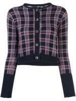 Thom Browne cardigan Pow crop en cachemire - Bleu - thumbnail