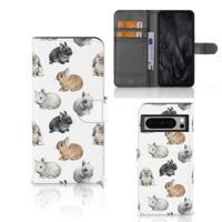 Telefoonhoesje | Met pasjeshouder | voor Google Pixel 8 Pro Konijntjes