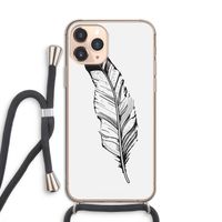 Pluim: iPhone 11 Pro Transparant Hoesje met koord