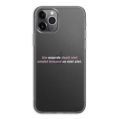 uw waarde daalt niet: iPhone 11 Pro Transparant Hoesje
