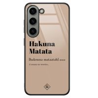 Samsung Galaxy S23 glazen hardcase - Hakuna matata