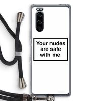 Safe with me: Sony Xperia 5 Transparant Hoesje met koord