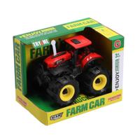 Overige Merken Tractor 15 cm + licht en geluid rood/zwart