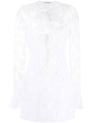 Philosophy Di Lorenzo Serafini robe courte volantée en dentelle - Blanc