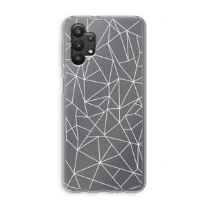 Geometrische lijnen wit: Samsung Galaxy A32 5G Transparant Hoesje