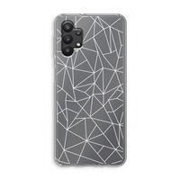 Geometrische lijnen wit: Samsung Galaxy A32 5G Transparant Hoesje