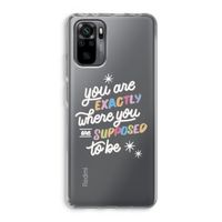 Right Place: Xiaomi Redmi Note 10 Pro Transparant Hoesje