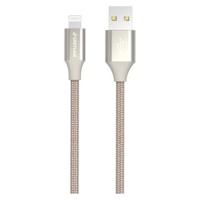 GreyLime Gevlochten USB-A / Lightning-kabel - MFi gecertificeerd - 1m - Beige