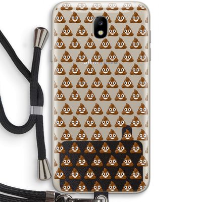 Poop emoji: Samsung Galaxy J7 (2017) Transparant Hoesje met koord