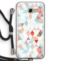 Gekleurde driehoekjes pastel: Samsung Galaxy A5 (2017) Transparant Hoesje met koord
