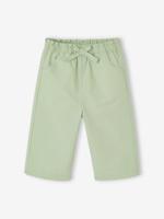 Wijde broek van katoen pistache