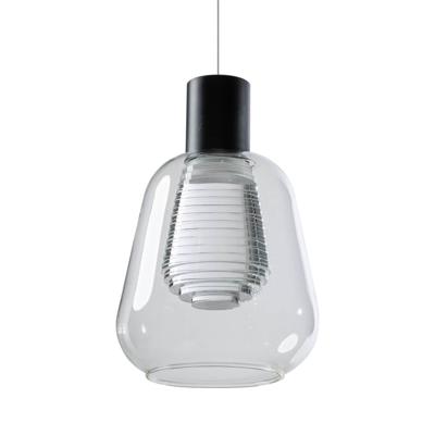 ETH Glazen hanglampGary zwart met helder glas - 05-HL4523-30H