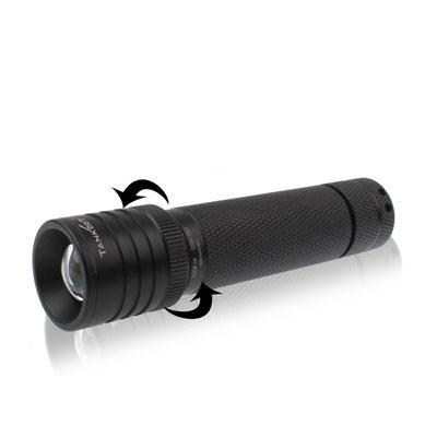 Tank007 TK-737 800lm zoomlens LED-zaklamp CREE XM-L T6 LED 5-modus witte Light(Black)