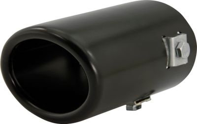 Uitlaatsierstuk Staal/Zwart - ovaal 80x60mm - lengte 105mm - ->55mm aansluiting AS773B