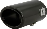 Uitlaatsierstuk Staal/Zwart - ovaal 80x60mm - lengte 105mm - ->55mm aansluiting AS773B