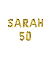 Folie ballon Sarah 50 jaar