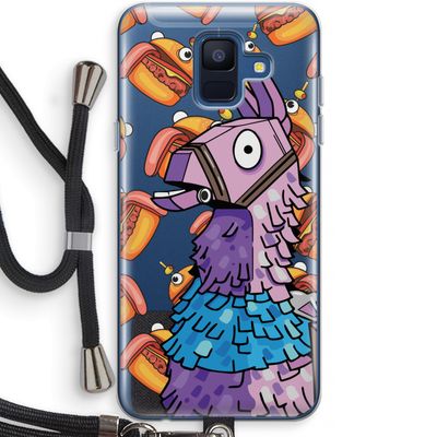 Loot Burger: Samsung Galaxy A6 (2018) Transparant Hoesje met koord