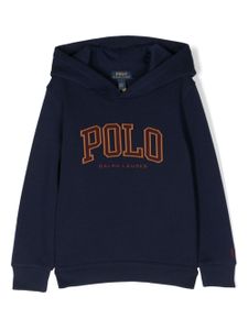 POLO RALPH LAUREN KIDS hoodie en coton à logo appliqué - Bleu