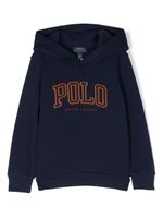 POLO RALPH LAUREN KIDS hoodie en coton à logo appliqué - Bleu - thumbnail