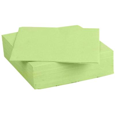 Diner/feest servetten - 30x - limegroen - 38 x 38 cm - papier - 3-laags