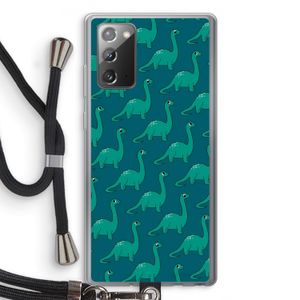 Diplodocus: Samsung Galaxy Note 20 / Note 20 5G Transparant Hoesje met koord