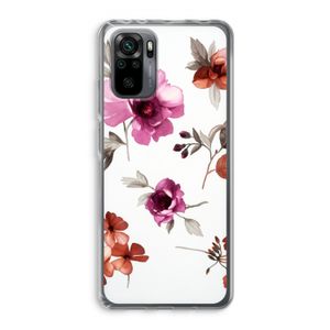Geschilderde bloemen: Xiaomi Redmi Note 10 Pro Transparant Hoesje
