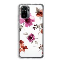 Geschilderde bloemen: Xiaomi Redmi Note 10 Pro Transparant Hoesje