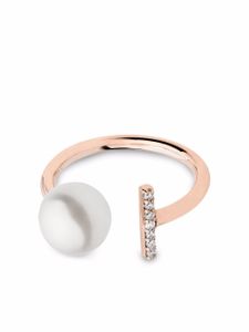 AUTORE MODA bague Ava orné d'une perle et de diamants - Rose