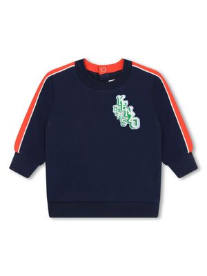 Kenzo Kids sweat à patch logo - Bleu