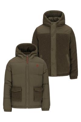 Like Flo winter winterjas jongens - groen - Albon - reversible, capuchon