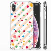 Apple iPhone Xs Max Doorzichtige Silicone Hoesje Dots