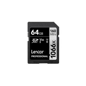 Lexar 64GB SD Pro UHS-I U3 V30 1066x 160MB/s geheugenkaart