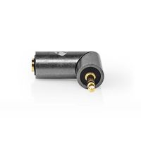 Stereo-Audioadapter | 3,5 mm Male | 3,5 mm Female | Verguld | Recht | Metaal | Goud / Gunmetal-Grijs - thumbnail