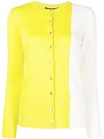 Paule Ka cardigan colour block en maille fine - Jaune - thumbnail