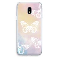 White butterfly: Samsung Galaxy J3 (2017) Transparant Hoesje