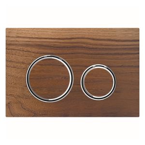 Bedieningsplaat Geberit Sigma 50 Round voor 2-toets Spoeling Chroom / Amerikaans noten