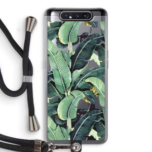 Bananenbladeren: Samsung Galaxy A80 Transparant Hoesje met koord