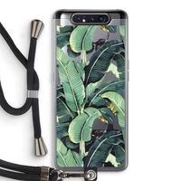 Bananenbladeren: Samsung Galaxy A80 Transparant Hoesje met koord