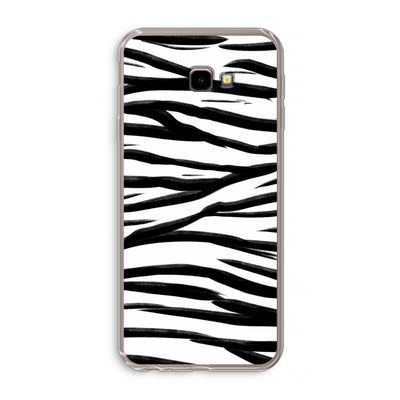 Zebra pattern: Samsung Galaxy J4 Plus Transparant Hoesje