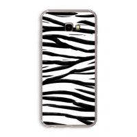 Zebra pattern: Samsung Galaxy J4 Plus Transparant Hoesje